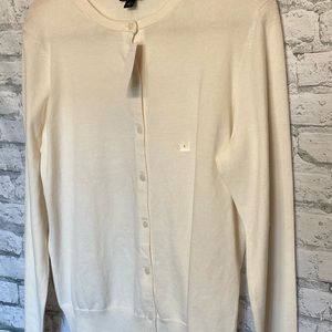 NWT, Ann Taylor off white button down cardigan